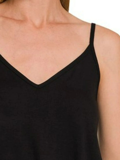 Two-Way V and Scoop Neck Reversible Spaghetti Cami at In Style Chics Boutique 