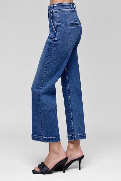 Women's Tummy Control High Rise Crop Jeans - In Style Chics Boutique 