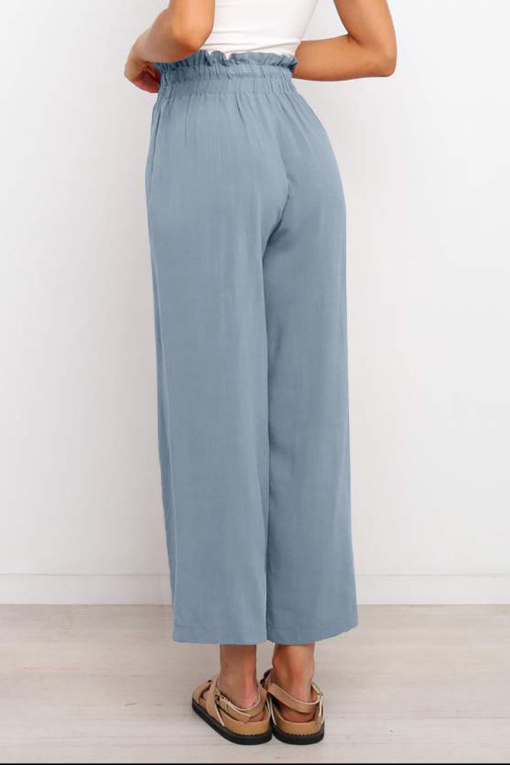 Drawstring Paperbag Waist Wide Leg Pants - More Colors! - In Style Chics Boutique LLC