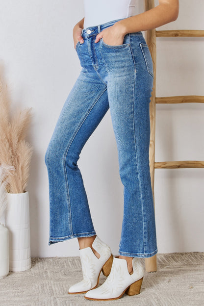 RISEN Full Size High Rise Ankle Flare Jeans - In Style Chics Boutique LLC