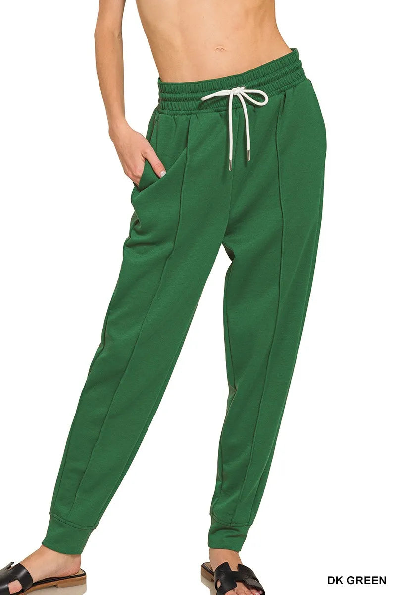 Drawstring Scuba Sweatpants with Pockets at In Style Chics Boutique 