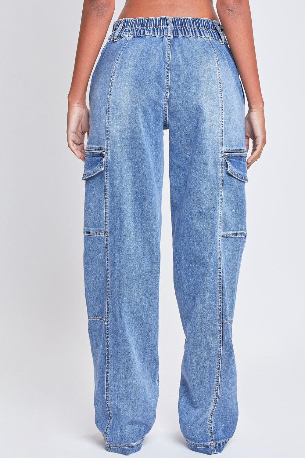 YMI Jeanswear High-Rise Straight Cargo Jeans - In Style Chics Boutique LLC