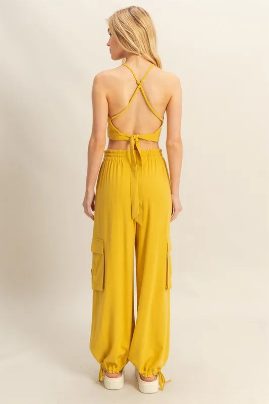 Crop Top and Cargo Pants Set - In Style Chics Boutique Women's Juniors Apparel Online 
