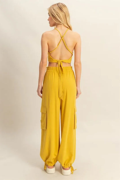 Crop Top and Cargo Pants Set - In Style Chics Boutique Women's Juniors Apparel Online 