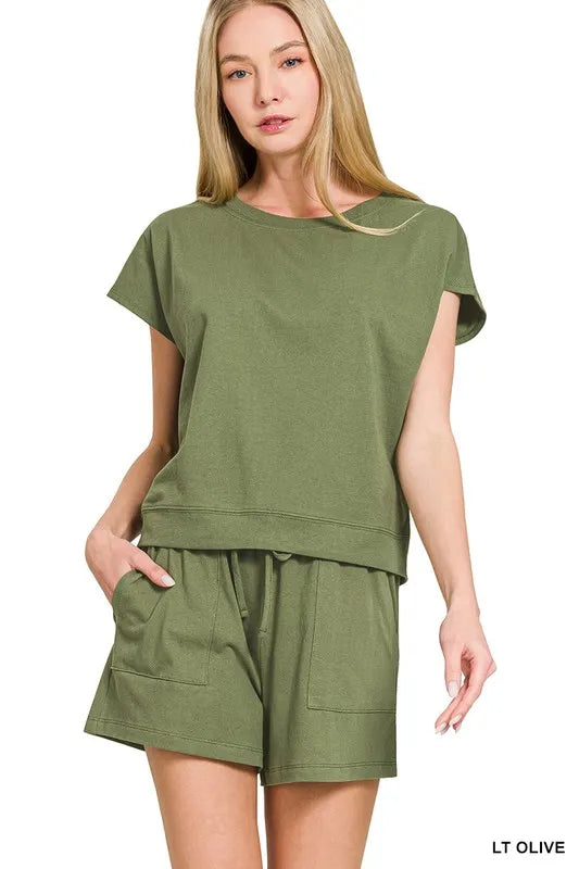 Premium Cotton Top & Shorts Set - Summer Clothes - In Style Chics Boutique Women's Juniors Apparel Online 