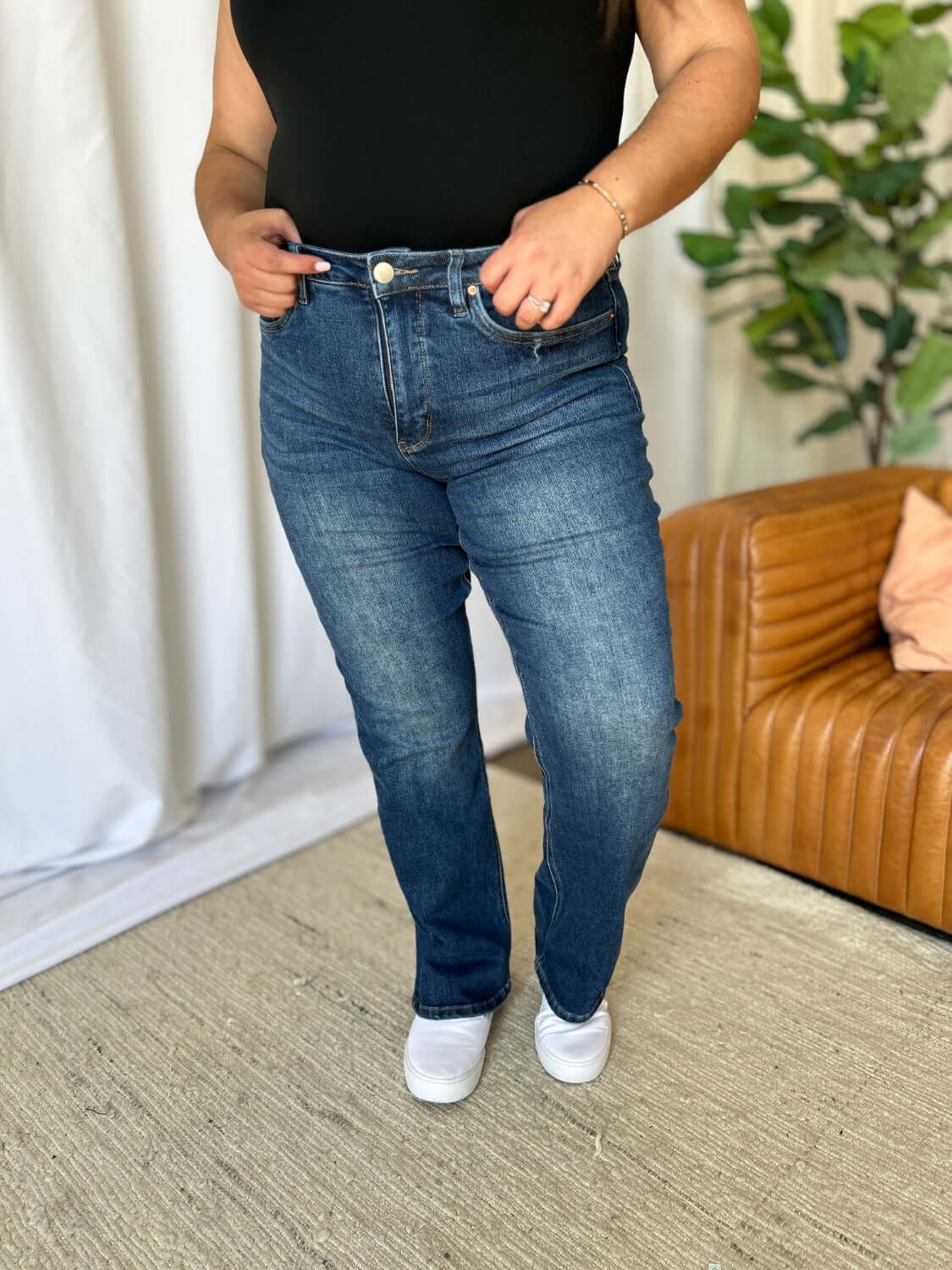 RFM Full Size High Rise Straight Tummy Control Jeans - In Style Chics Boutique LLC