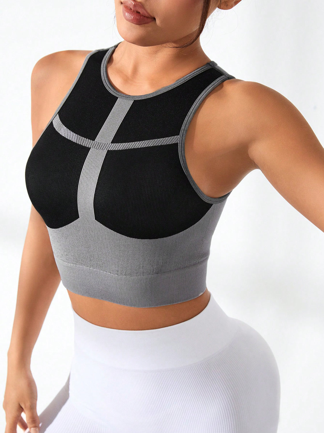 Color Block Round Neck Active Tank - In Style Chics Boutique LLC