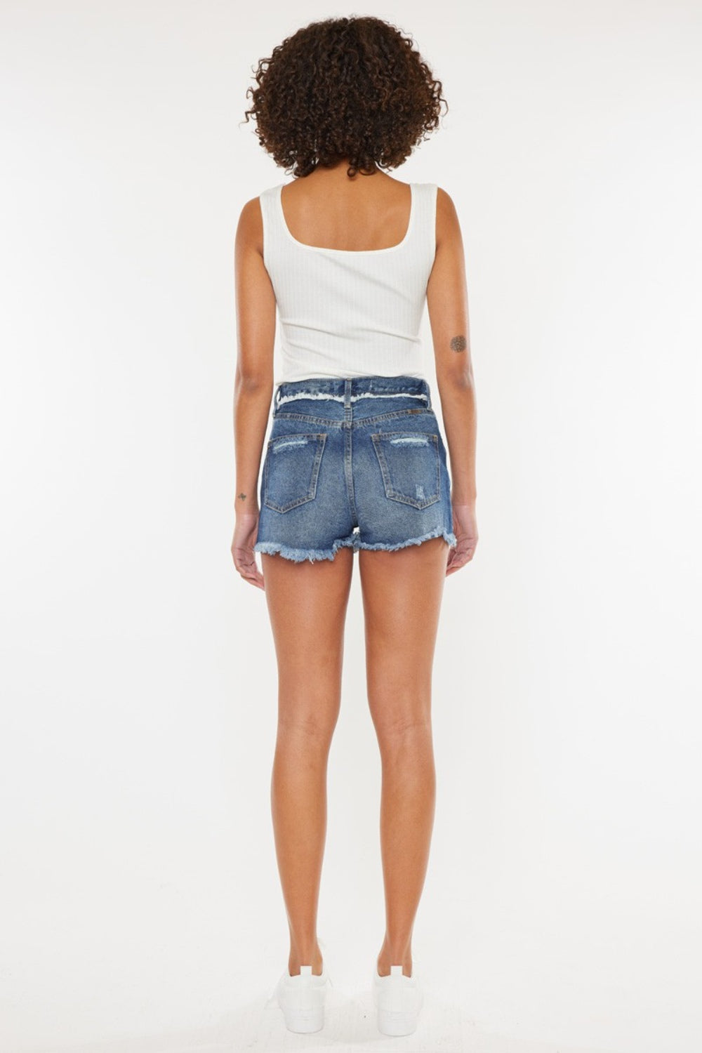 Kancan Distressed Button Fly Denim Shorts - In Style Chics Boutique LLC