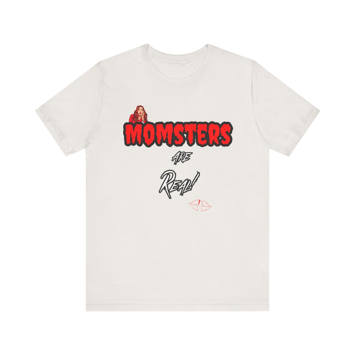 Unisex Jersey Short Sleeve Halloween Graphic T -"Momsters..."  Light Color Tees