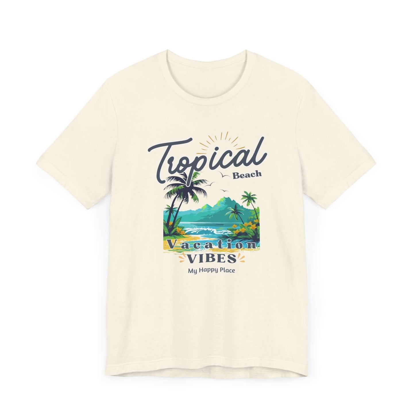 Tropical Tee - Happy Place Vacation Vibes T-Shirt - Obsession Expressions by In Style Chics Boutique Cute Graphic T-shirts 