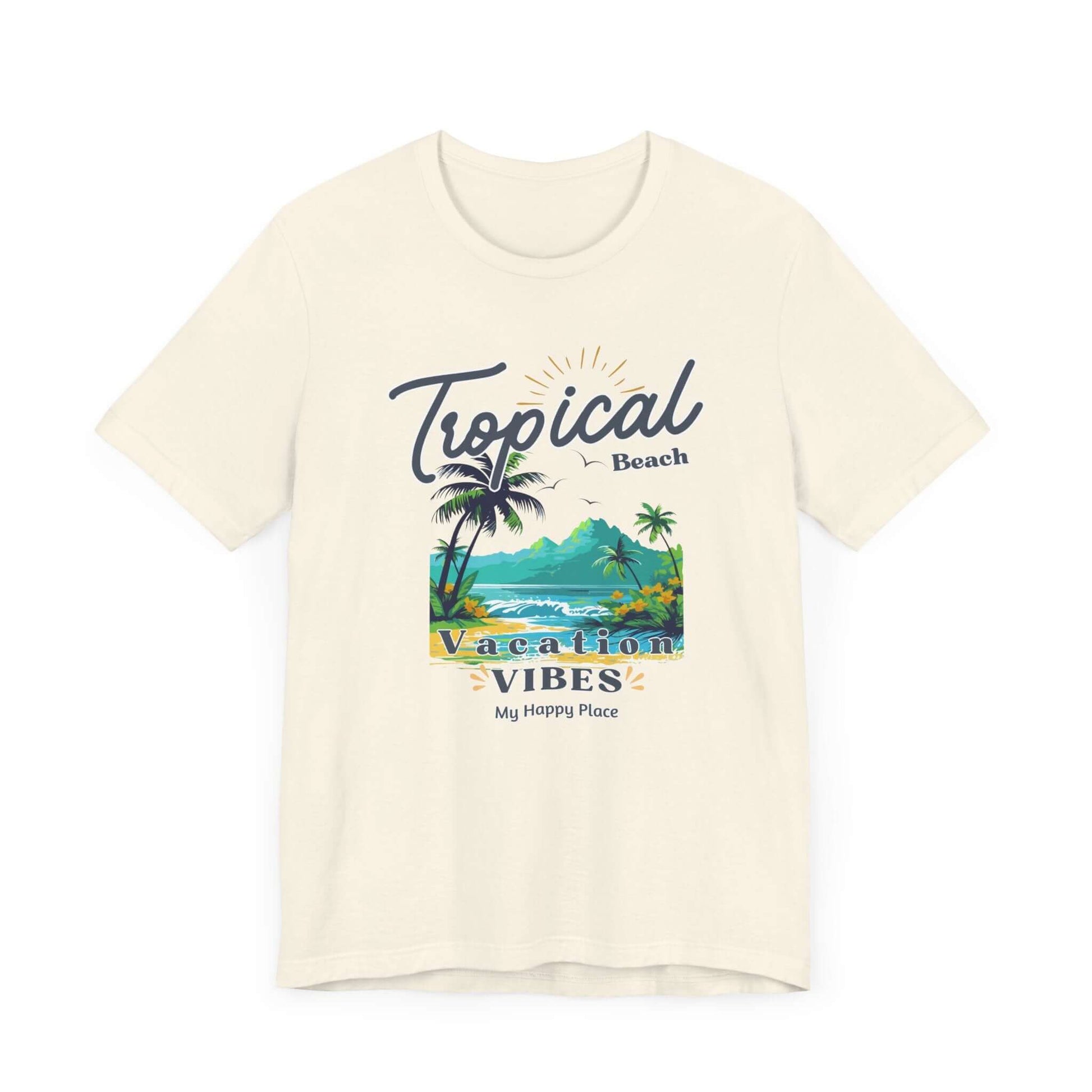 Tropical Tee - Happy Place Vacation Vibes T-Shirt - Obsession Expressions by In Style Chics Boutique Cute Graphic T-shirts 