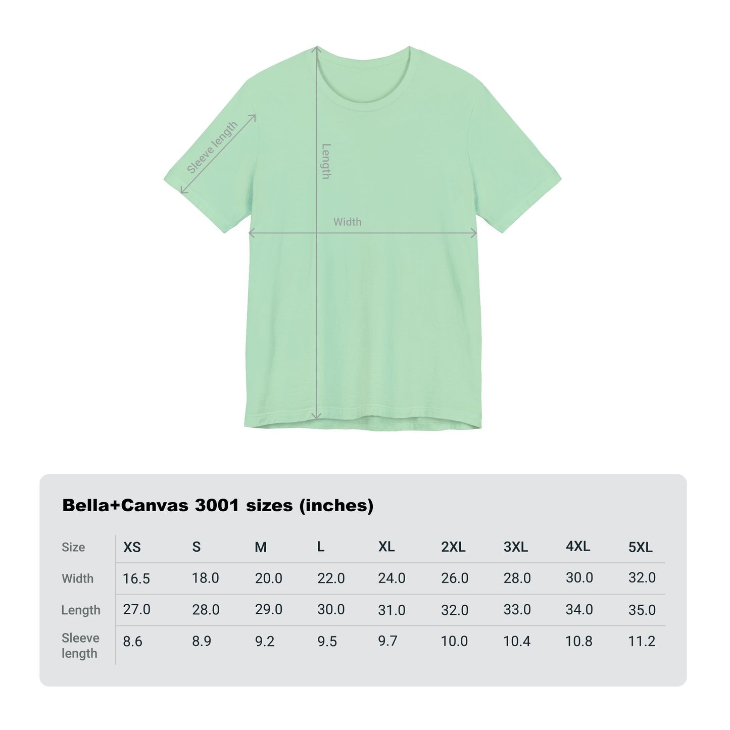 Tee Size Chart- Obsession Expressions by In Style Chics Boutique 