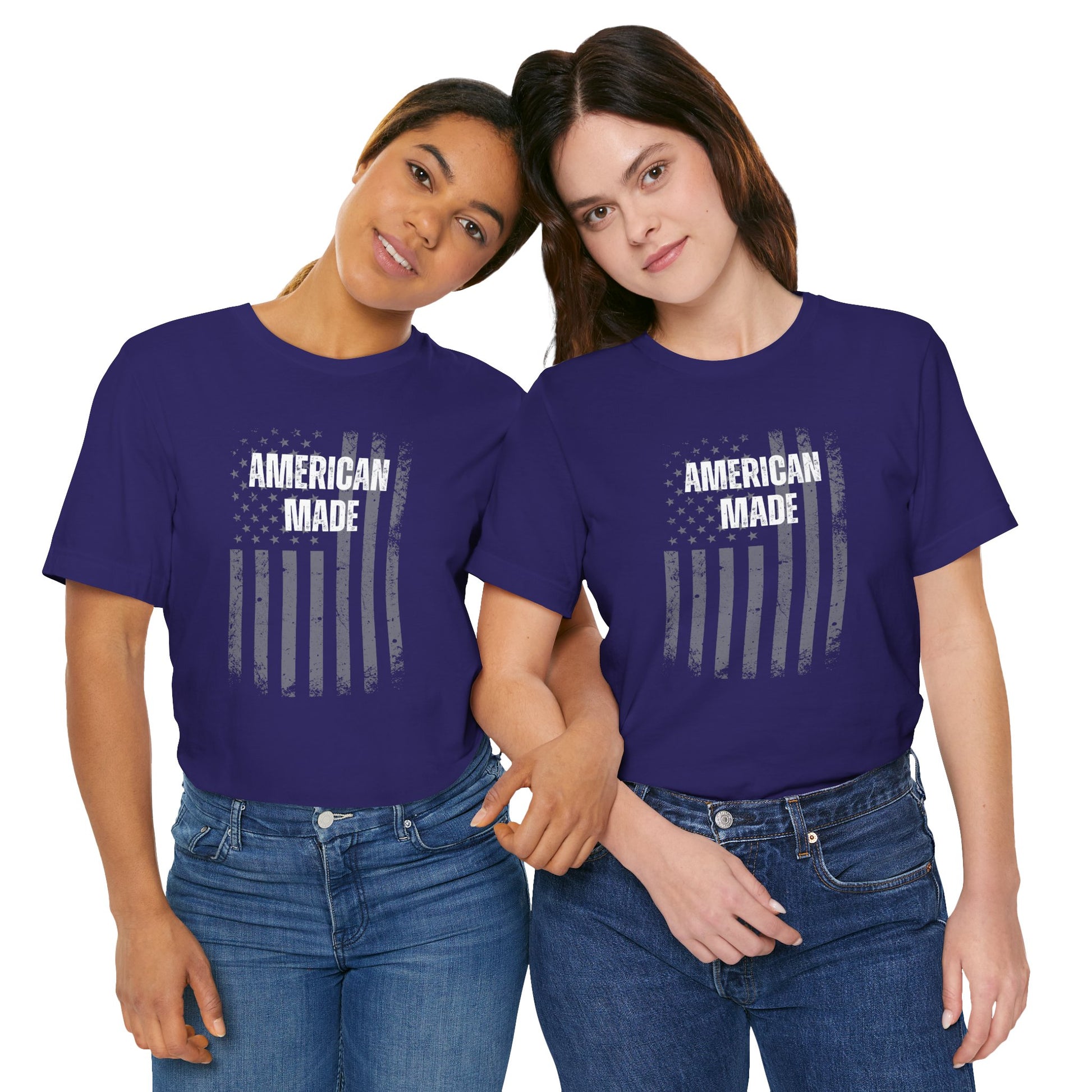 Short Sleeve Tee - 'American Made' Print with US Flag - In Style Chics Boutique  Graphic T-shirts 