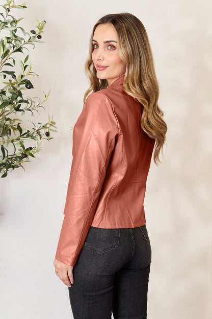 Mock Neck Zip Up Jacket - In Style Chics Boutique LLC