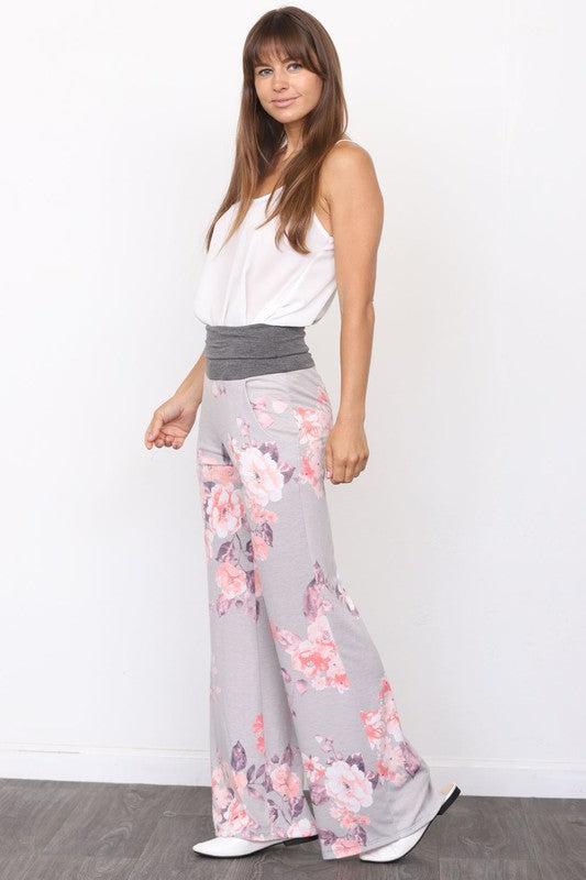 Vintage Floral Wide Leg Pants - In Style Chics Boutique LLC