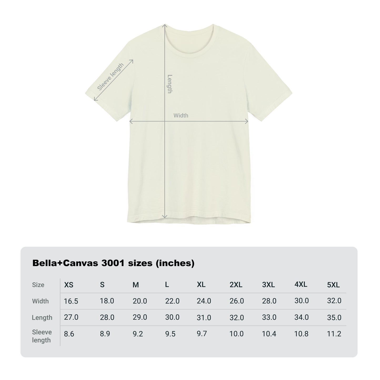 Tee Size Chart- Obsession Expressions by In Style Chics Boutique 