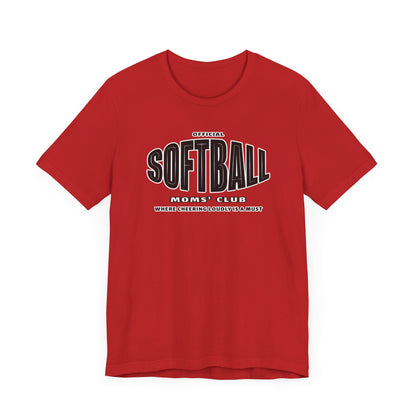 Softball Moms Short Sleeve T-Shirt, Softball Moms' Club - Obsession Expressions by In Style Chics Boutique Cute Graphic Ts 