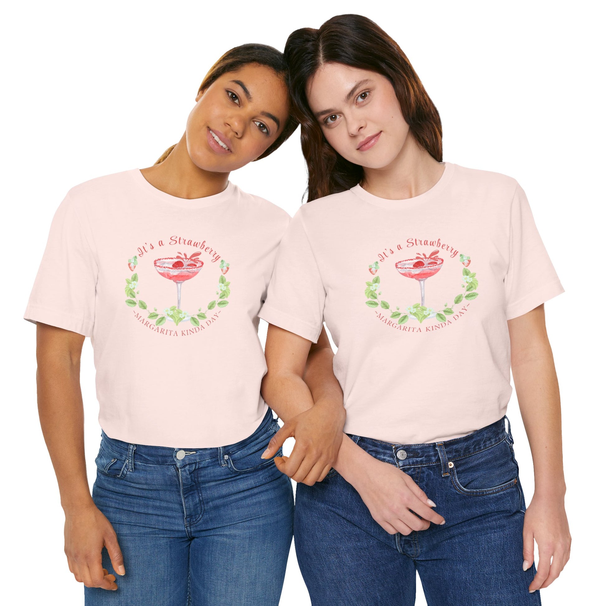 Printed T-Shirt - 'Strawberry Margarita Kinda Day' - In Style Chics Boutique Cute Graphic Ts 