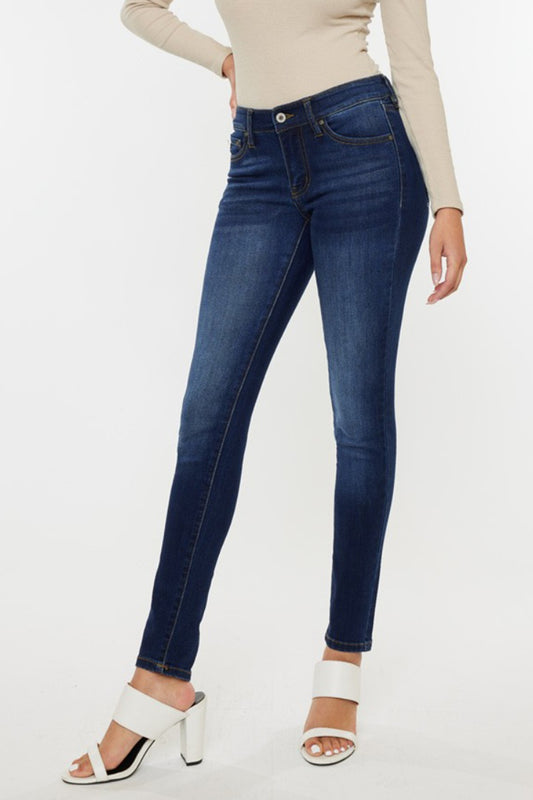 Kancan Mid Rise Gradient Skinny Jeans - In Style Chics Boutique LLC