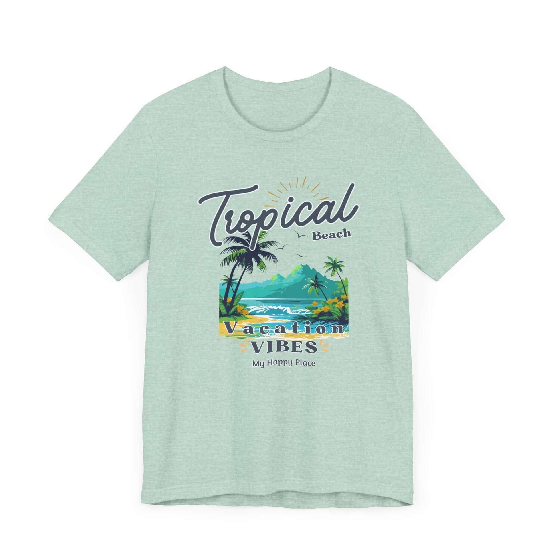 Tropical Tee - Happy Place Vacation Vibes T-Shirt - Obsession Expressions by In Style Chics Boutique Cute Graphic T-shirts 
