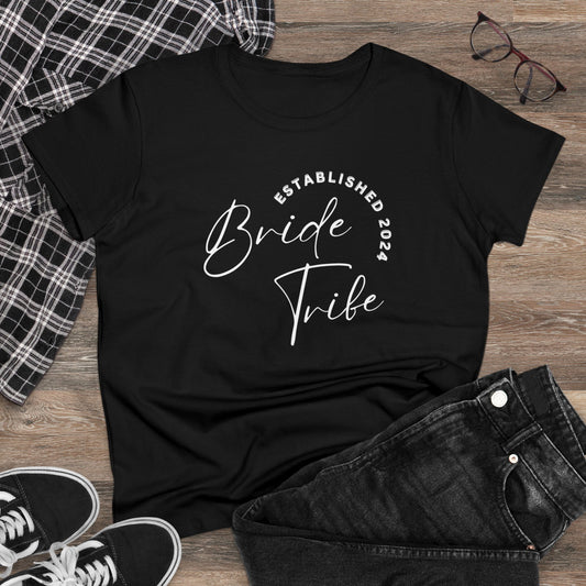 Women's Midweight Cotton Graphic Tee for Bridal Party - In Style Chics Boutique LLC