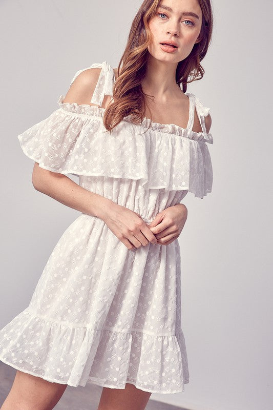 Cold Shoulder Ruffle Dress