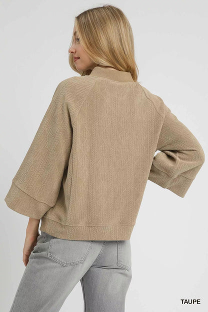 Textured Knit V-Neck Top at In Style Chics Boutique 