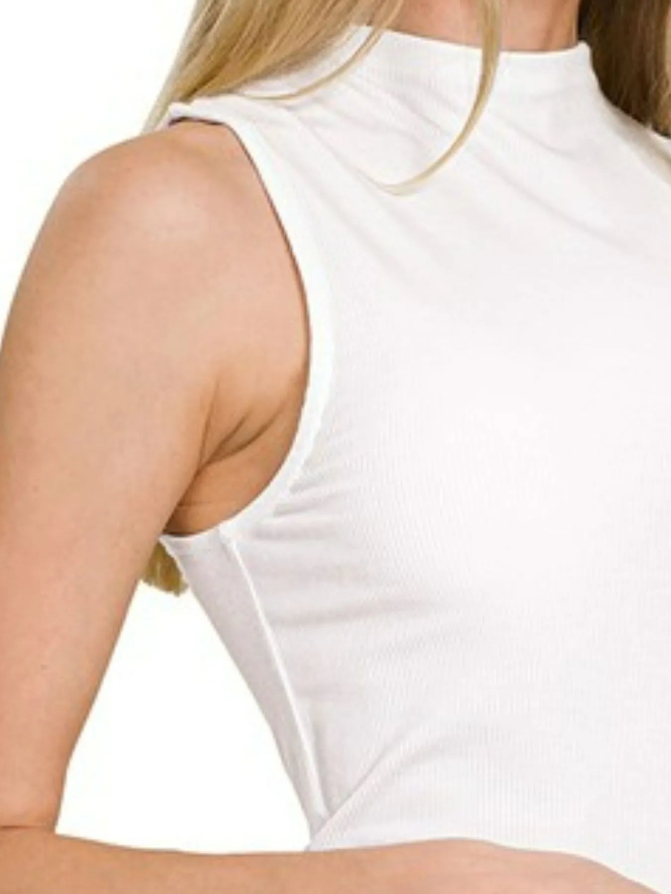 Ribbed Sleeveless Mock Neck Top at In Style Chics Boutique 