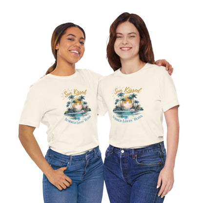 Printed Beach Tee- Sun Kissed & Summer Lovin' Bliss- In Style Chics Boutique Cute Graphic T-shirts 
