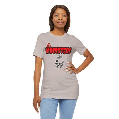 Unisex Jersey Short Sleeve Halloween Graphic T -"Momsters..."  Light Color Tees