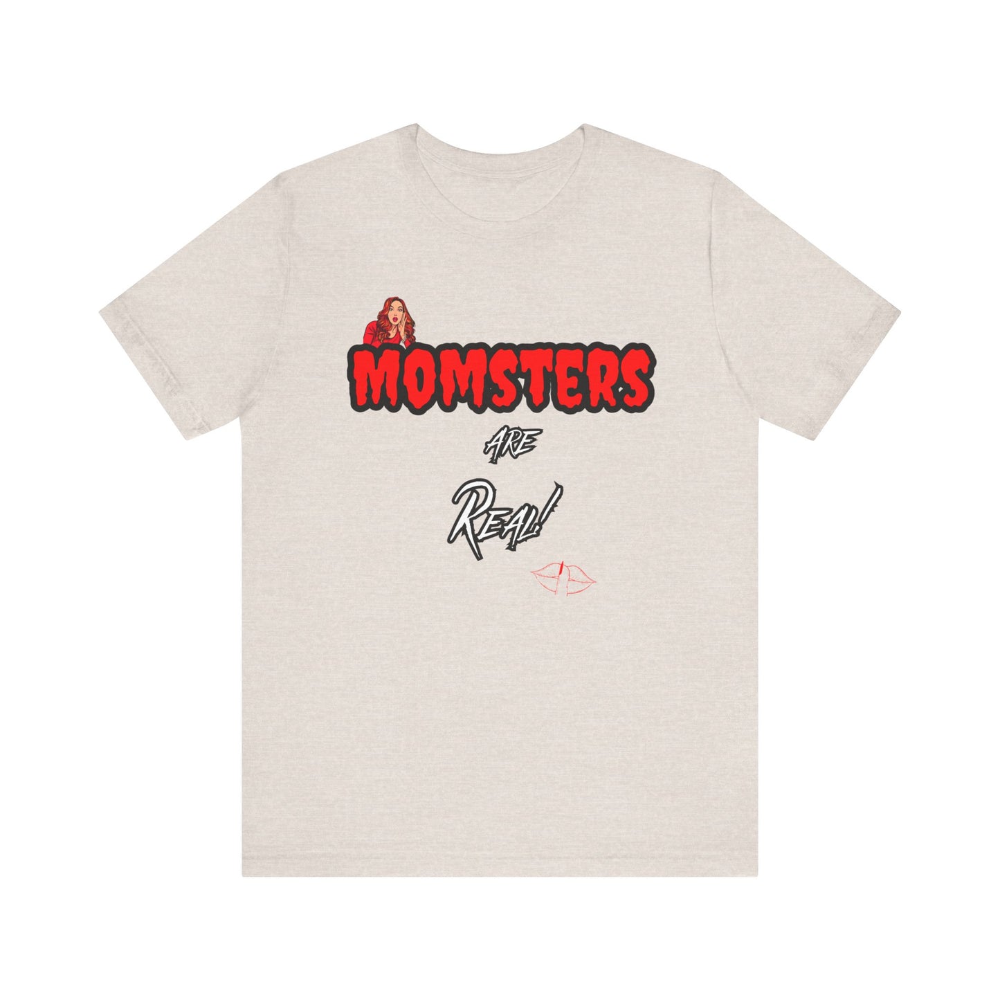 Unisex Jersey Short Sleeve Halloween Graphic T -"Momsters..."  Light Color Tees