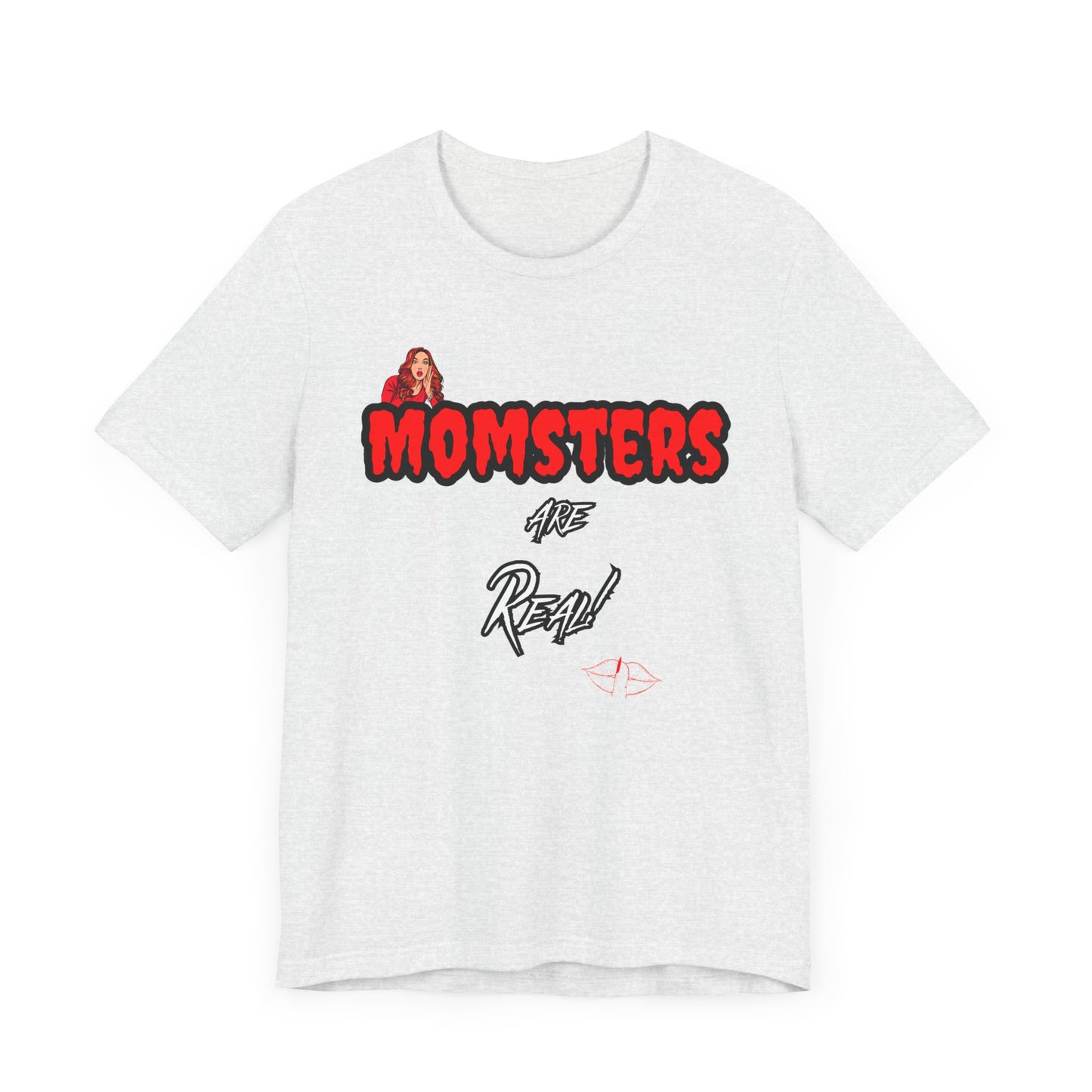 Unisex Jersey Short Sleeve Halloween Graphic T -"Momsters..."  Light Color Tees