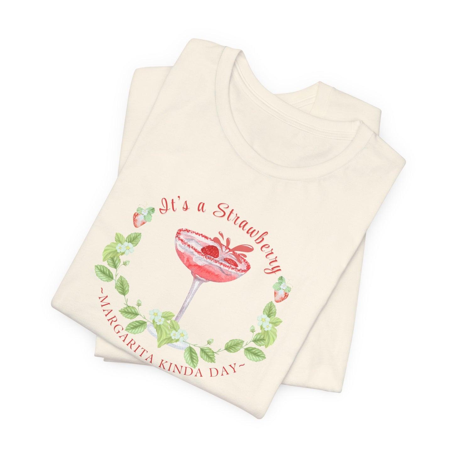 Printed T-Shirt - 'Strawberry Margarita Kinda Day' - In Style Chics Boutique Cute Graphic Ts 