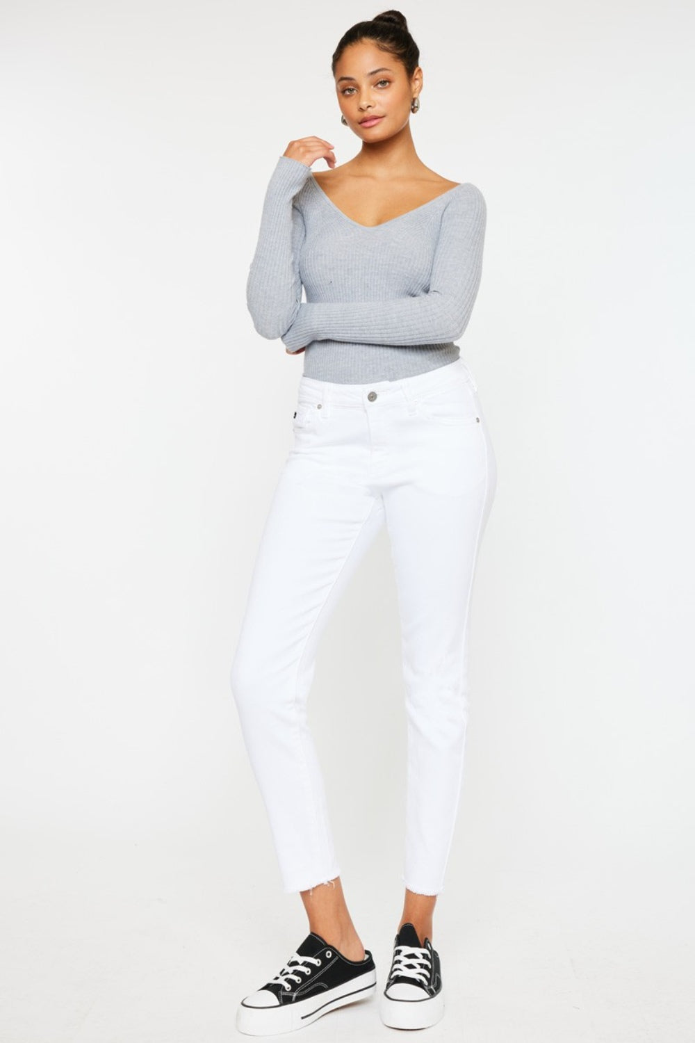 Kancan Mid Rise Ankle Skinny Jeans - In Style Chics Boutique LLC