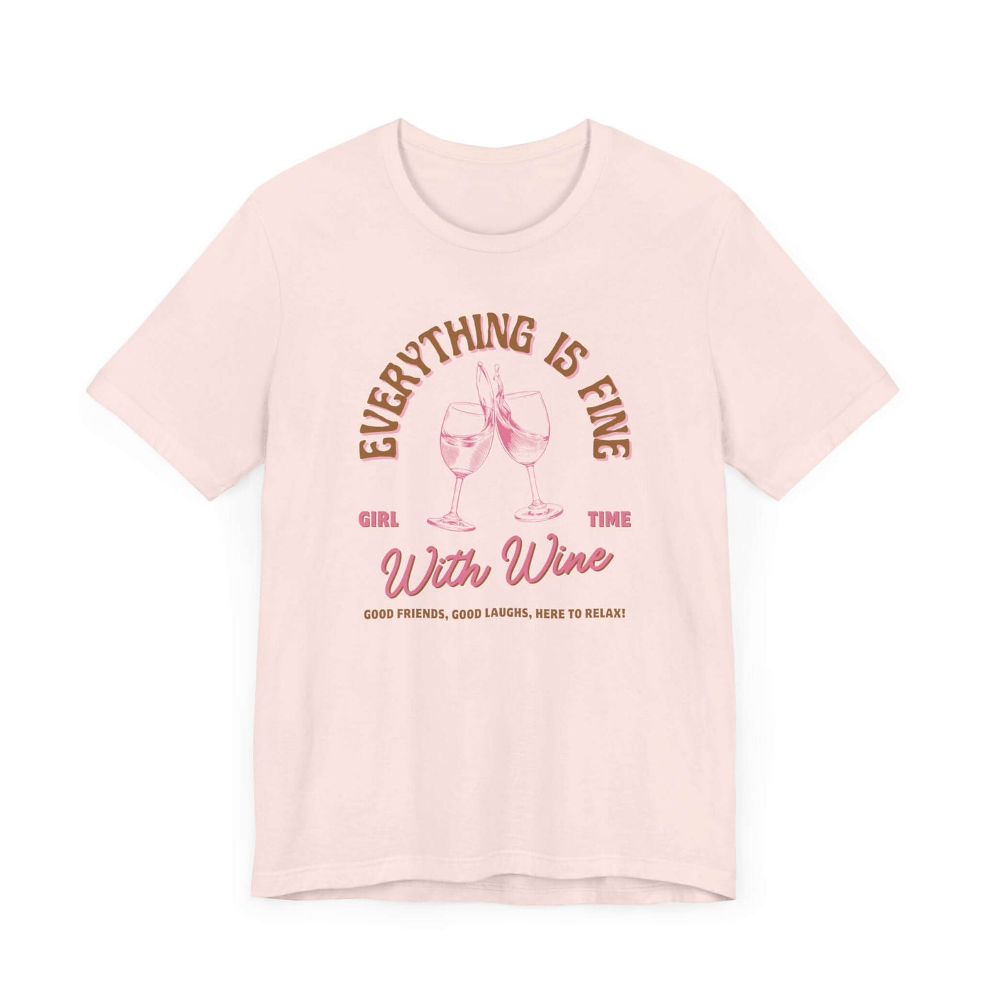 Wine Lovers Tee - Everything is Fine - Cute Graphic T-shirts - In Style Chics Boutique 