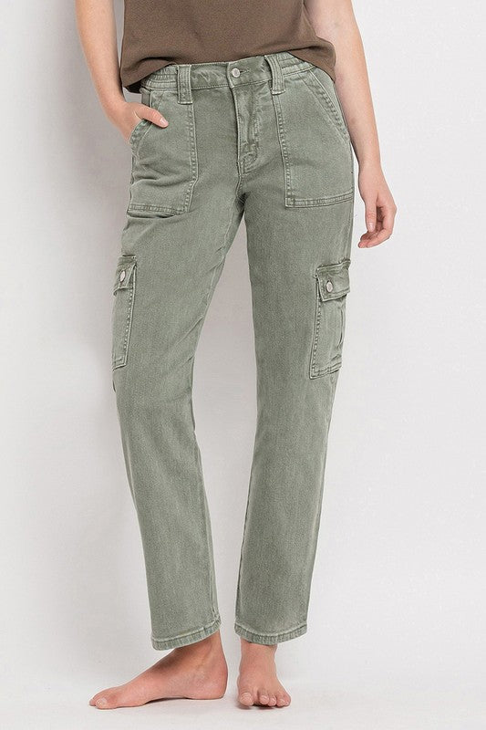 High Rise Cargo Straight Jeans - In Style Chics Boutique LLC