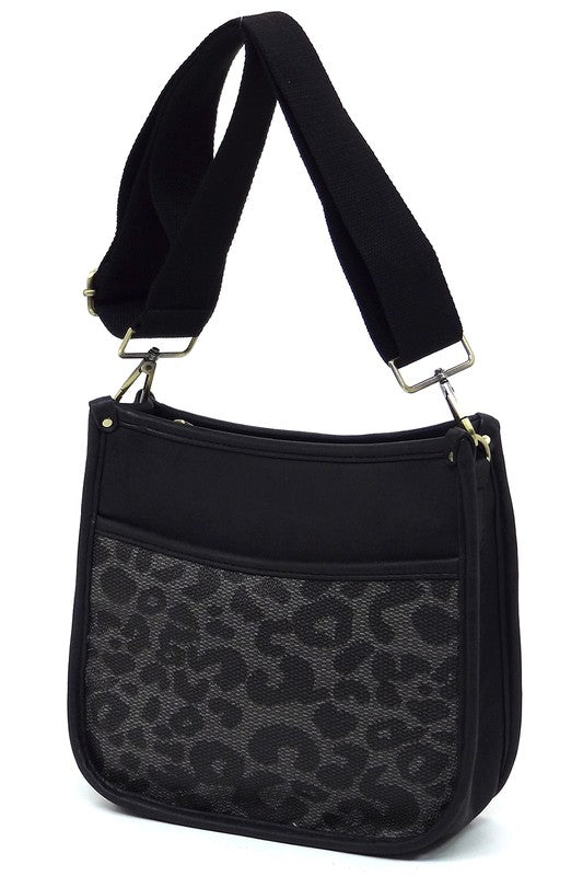 Leopard Colorblock Hobo Crossbody Bag - In Style Chics Boutique LLC