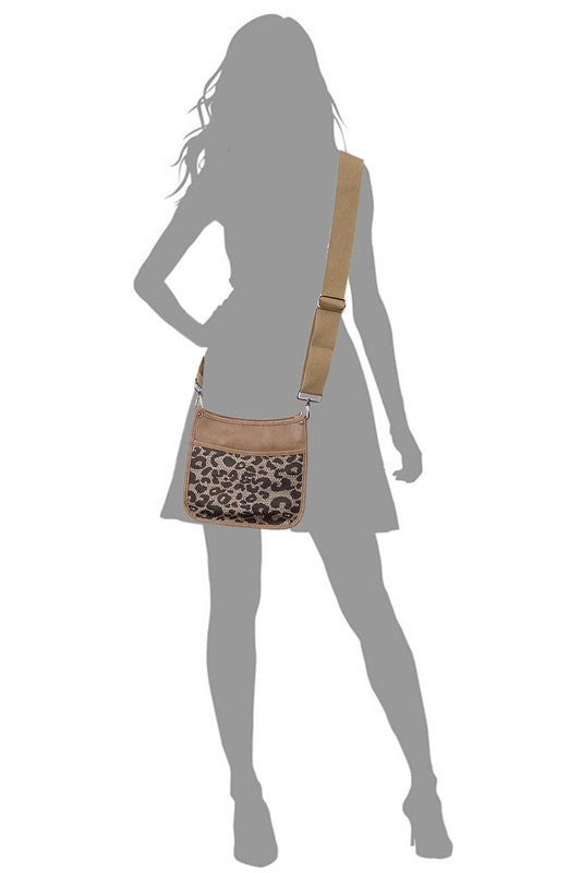 Leopard Colorblock Hobo Crossbody Bag - In Style Chics Boutique LLC