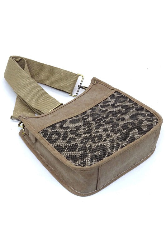 Leopard Colorblock Hobo Crossbody Bag - In Style Chics Boutique LLC