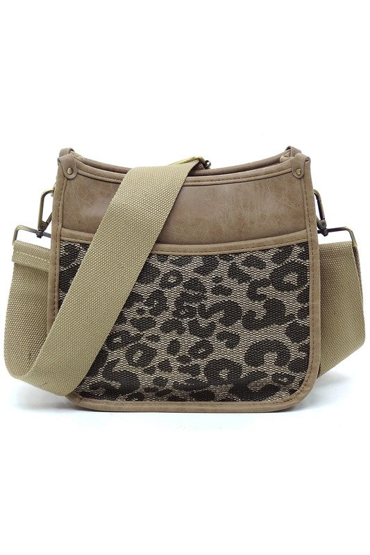 Leopard Colorblock Hobo Crossbody Bag - In Style Chics Boutique LLC