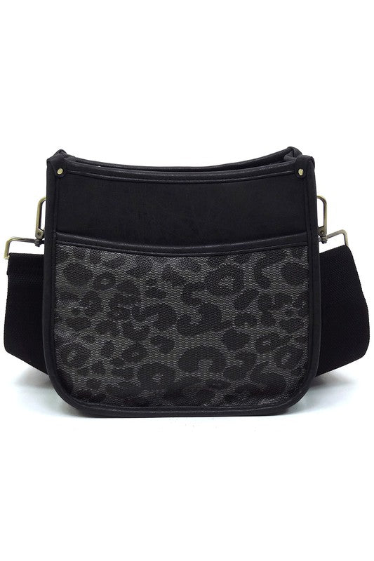 Leopard Colorblock Hobo Crossbody Bag - In Style Chics Boutique LLC