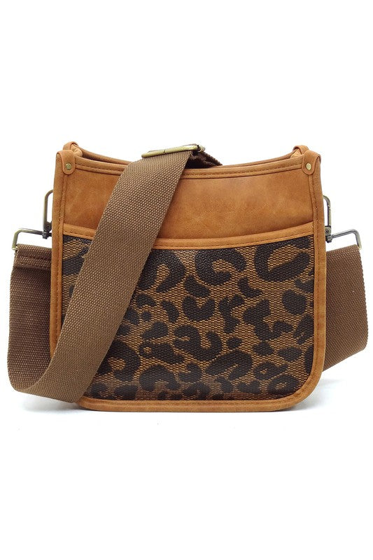 Leopard Colorblock Hobo Crossbody Bag - In Style Chics Boutique LLC