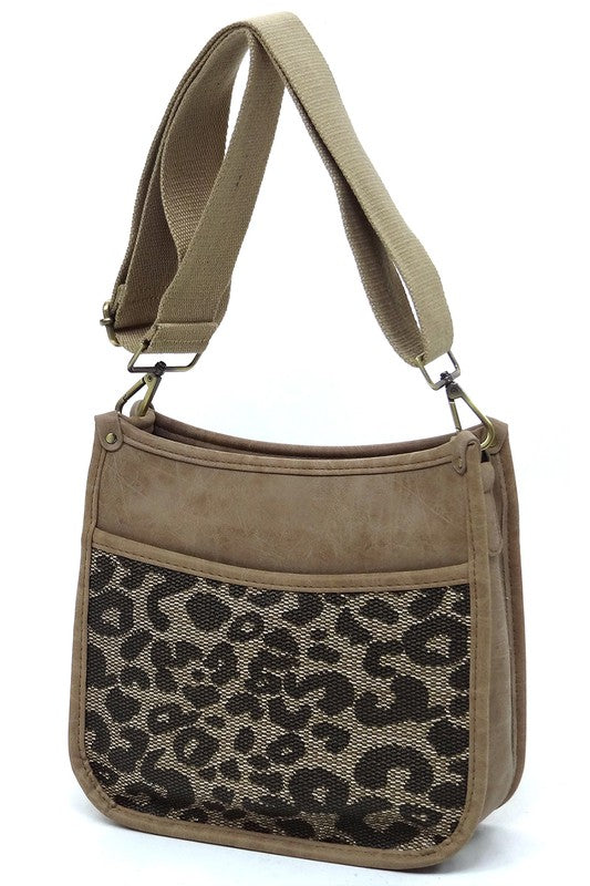 Leopard Colorblock Hobo Crossbody Bag - In Style Chics Boutique LLC