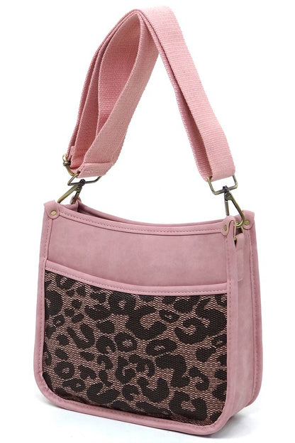 Leopard Colorblock Hobo Crossbody Bag - In Style Chics Boutique LLC