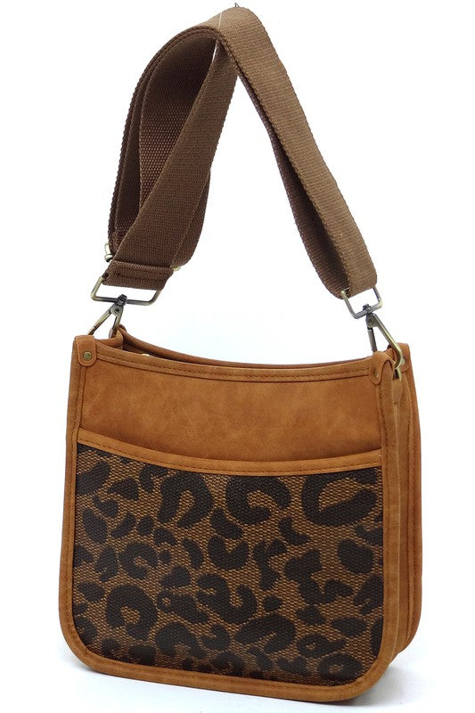 Leopard Colorblock Hobo Crossbody Bag - In Style Chics Boutique LLC