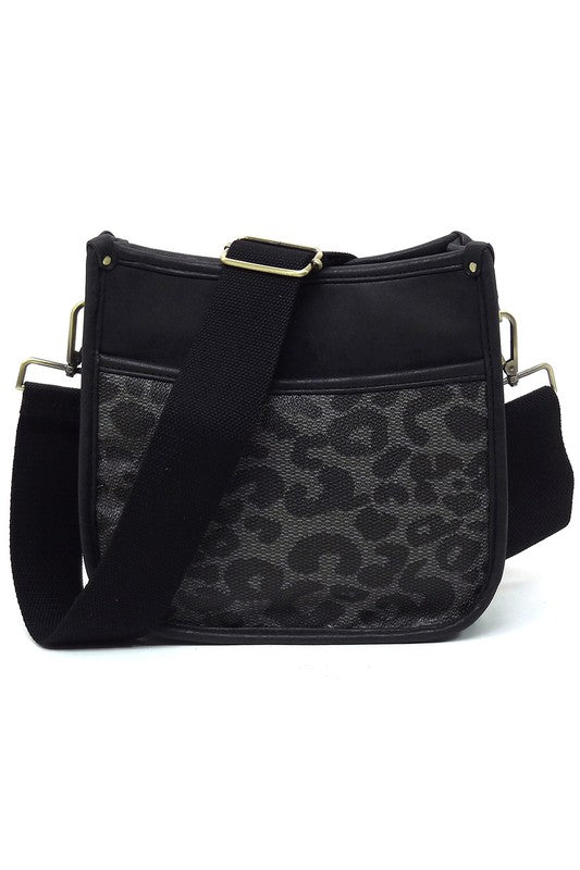 Leopard Colorblock Hobo Crossbody Bag - In Style Chics Boutique LLC