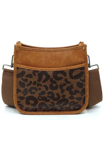 Leopard Colorblock Hobo Crossbody Bag - In Style Chics Boutique LLC