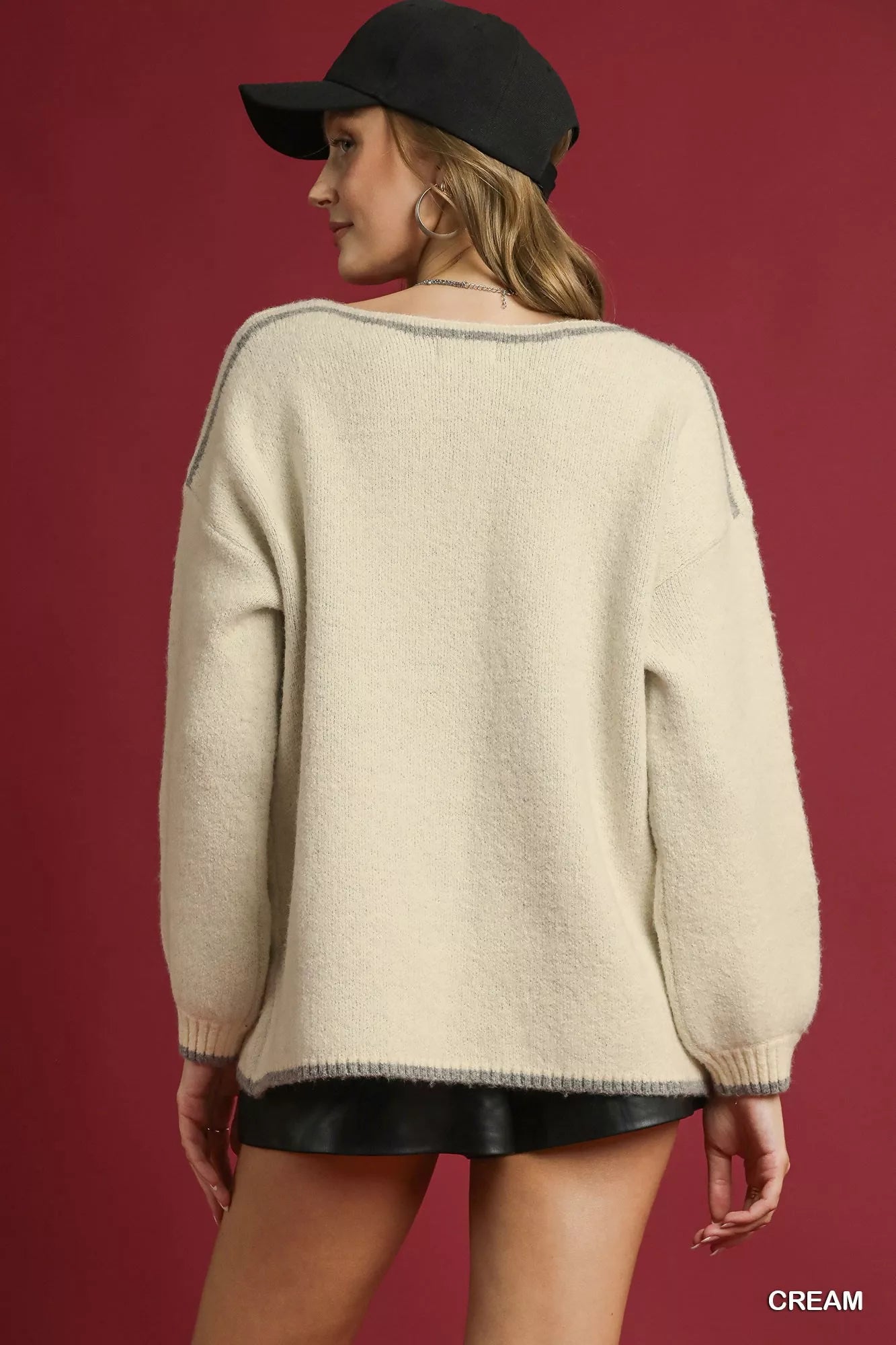Floral Jacquard Knit Sweater at In Style Chics Boutique 