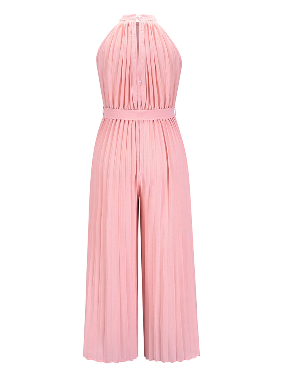 Cutout Tied Pleated Sleeveless Jumpsuit - In Style Chics Boutique LLC