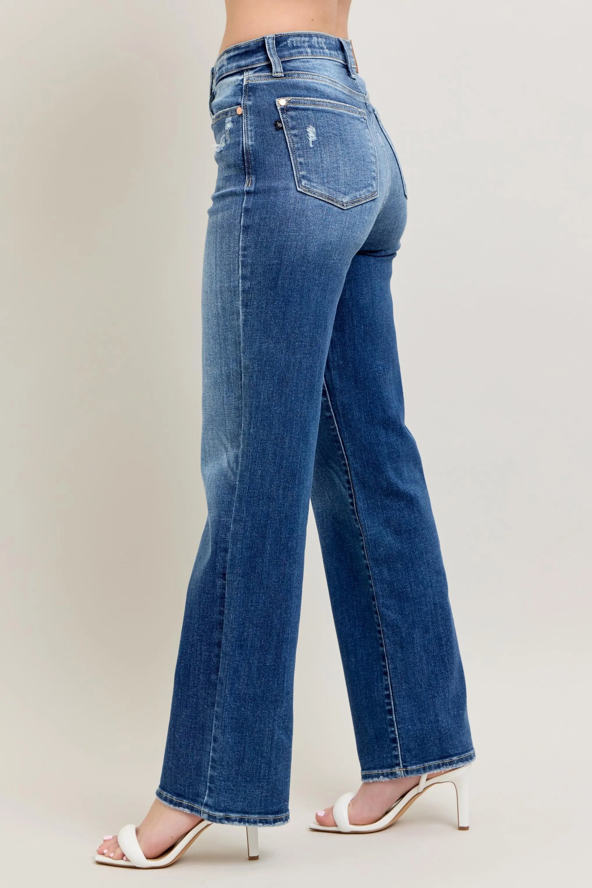Judy Blue 90's Straight Leg Jeans, High Waist - Best Jeans for Women - In Style Chics Boutique 